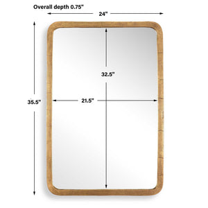 Vestry - Antique Brass Mirror - Brass / Gold