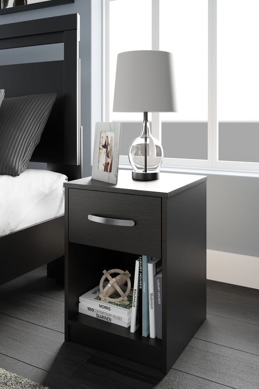 Finch - One Drawer Night Stand - 23" Height - Black - R&R Furniture Gallery (Fountain Valley, CA)