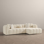 Beatrice - Modern Tufted Right Sectional Sofa - Ivory - R&R Furniture Gallery (Fountain Valley, CA)