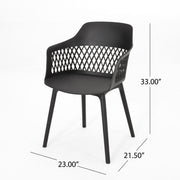 Set of two Noble House Azalea chairs with wooden legs and upholstered seats, modern dining chair design.