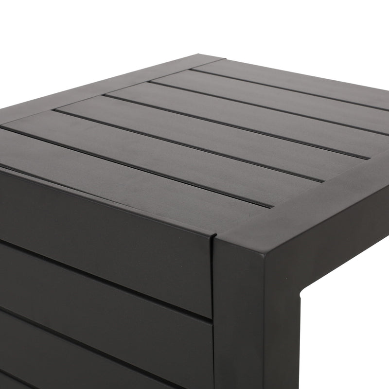 Aluminum Outdoor C - Shaped Side Table For Patio - R&R Furniture Gallery (Fountain Valley, CA)