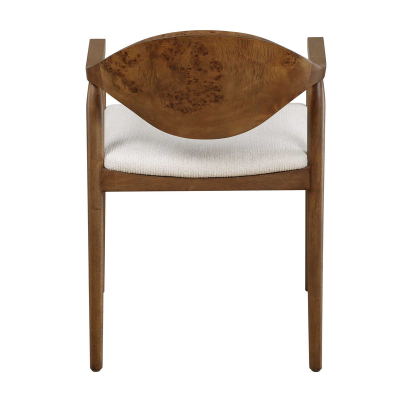 Augusta - Burl Dining Chair - Brown,White