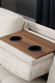 Alger - Wide Left Hand Facing Sofa & Chaise With Ottoman - Beige - R&R Furniture Gallery (Fountain Valley, CA)