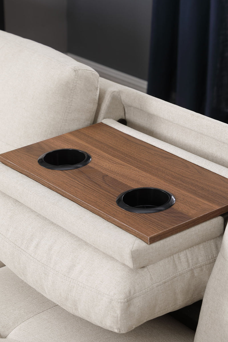 Alger - Wide Left Hand Facing Sofa & Chaise With Ottoman - Beige - R&R Furniture Gallery (Fountain Valley, CA)