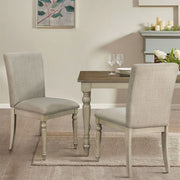 Fiona - Upholstered Dining Chair With Turned Legs (Set of 2) - Light Gray - R&R Furniture Gallery (Fountain Valley, CA)