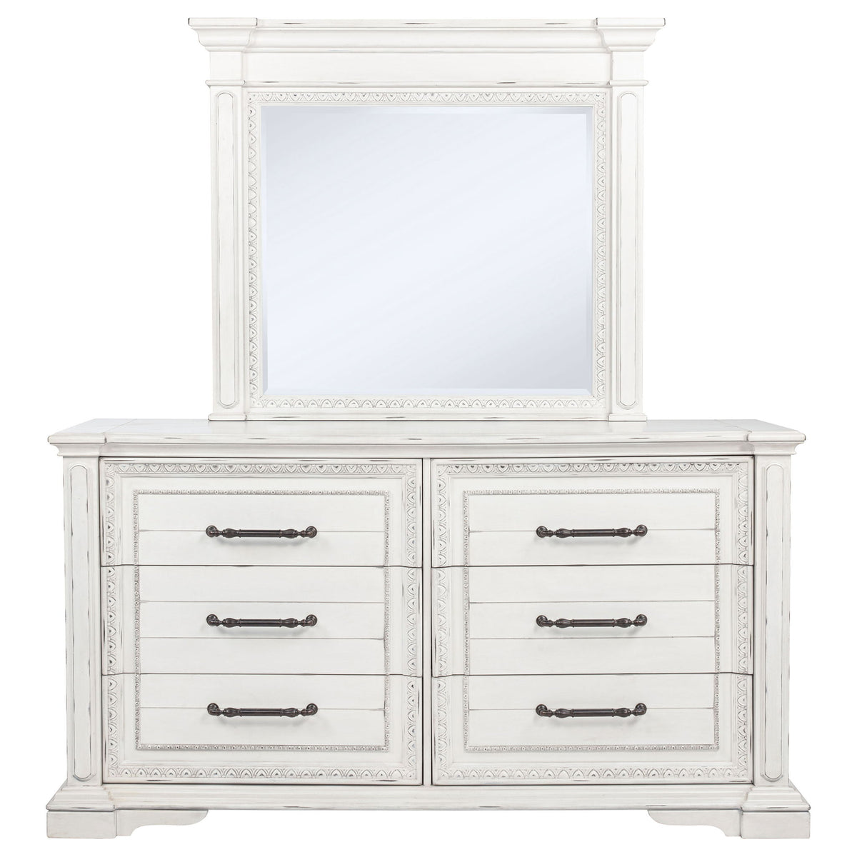 6 Drawer Dresser With Mirror - Vintage