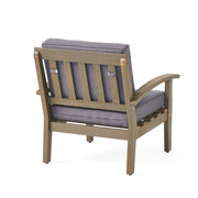 Peyton Club Chair Outdoor Seating Acacia Wood 32.25 X 28.00 X 31.25" - R&R Furniture Gallery (Fountain Valley, CA)