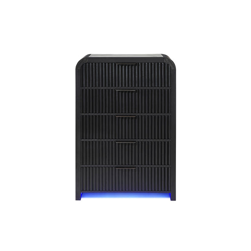 Beverly - Chest, LED Lighting - White / Black - R&R Furniture Gallery (Fountain Valley, CA)