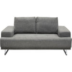 Russo Loveseat w/ Adjustable Seat Backs in Space Grey Fabric