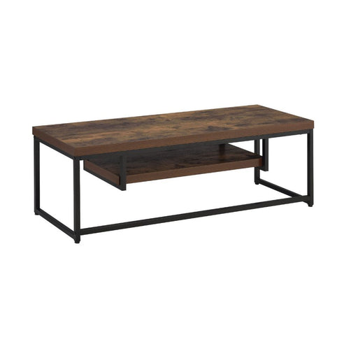 Bob - TV Stand - Weathered Oak & Black Metal - R&R Furniture Gallery (Fountain Valley, CA)