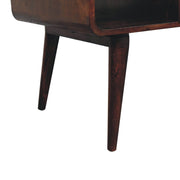 Solid Wood Curved Coffee Table - R&R Furniture Gallery (Fountain Valley, CA)