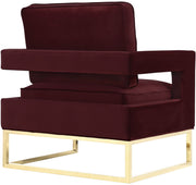 Avery - Velvet Chair With Polished Gold Base - R&R Furniture Gallery (Fountain Valley, CA)