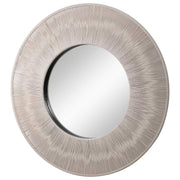 Round wall mirror with a sailor's knot design, by Uttermost, featuring a nautical-inspired decorative frame.