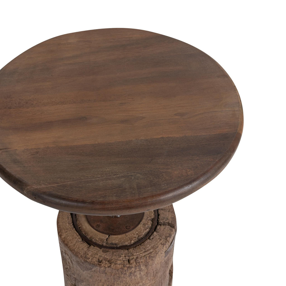 Amira - Large Round Accent Table - Dark Brown - R&R Furniture Gallery (Fountain Valley, CA)