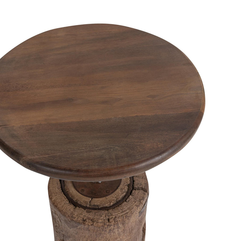 Amira - Large Round Accent Table - Dark Brown - R&R Furniture Gallery (Fountain Valley, CA)