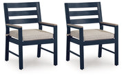 East Beach - Arm Chair With Cushion (Set of 2) - Blue - R&R Furniture Gallery (Fountain Valley, CA)