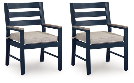 East Beach - Arm Chair With Cushion (Set of 2) - Blue - R&R Furniture Gallery (Fountain Valley, CA)