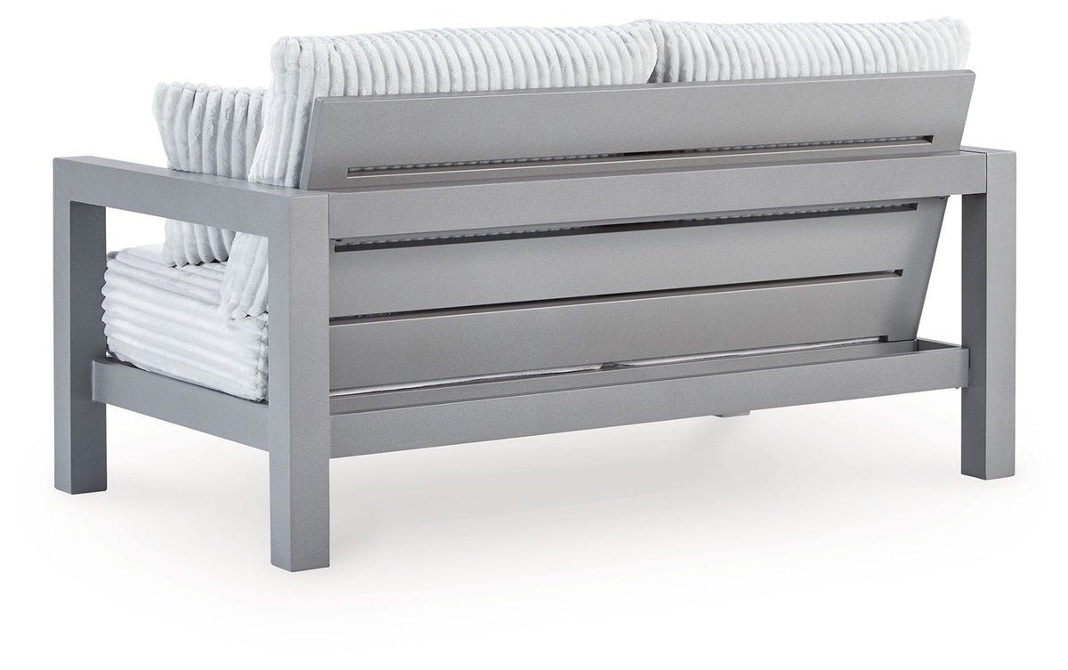 Hurley Park - Loveseat With Cushion - Gray - R&R Furniture Gallery (Fountain Valley, CA)