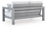 Hurley Park - Loveseat With Cushion - Gray - R&R Furniture Gallery (Fountain Valley, CA)