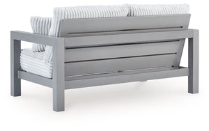 Hurley Park - Loveseat With Cushion - Gray - R&R Furniture Gallery (Fountain Valley, CA)