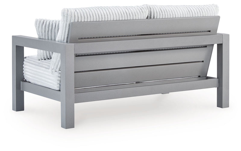 Hurley Park - Loveseat With Cushion - Gray - R&R Furniture Gallery (Fountain Valley, CA)