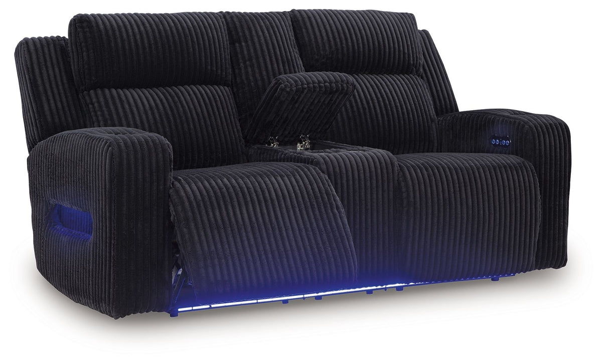 Forest Lake - Power Reclining Loveseat With Console / Adj Headrest - R&R Furniture Gallery (Fountain Valley, CA)