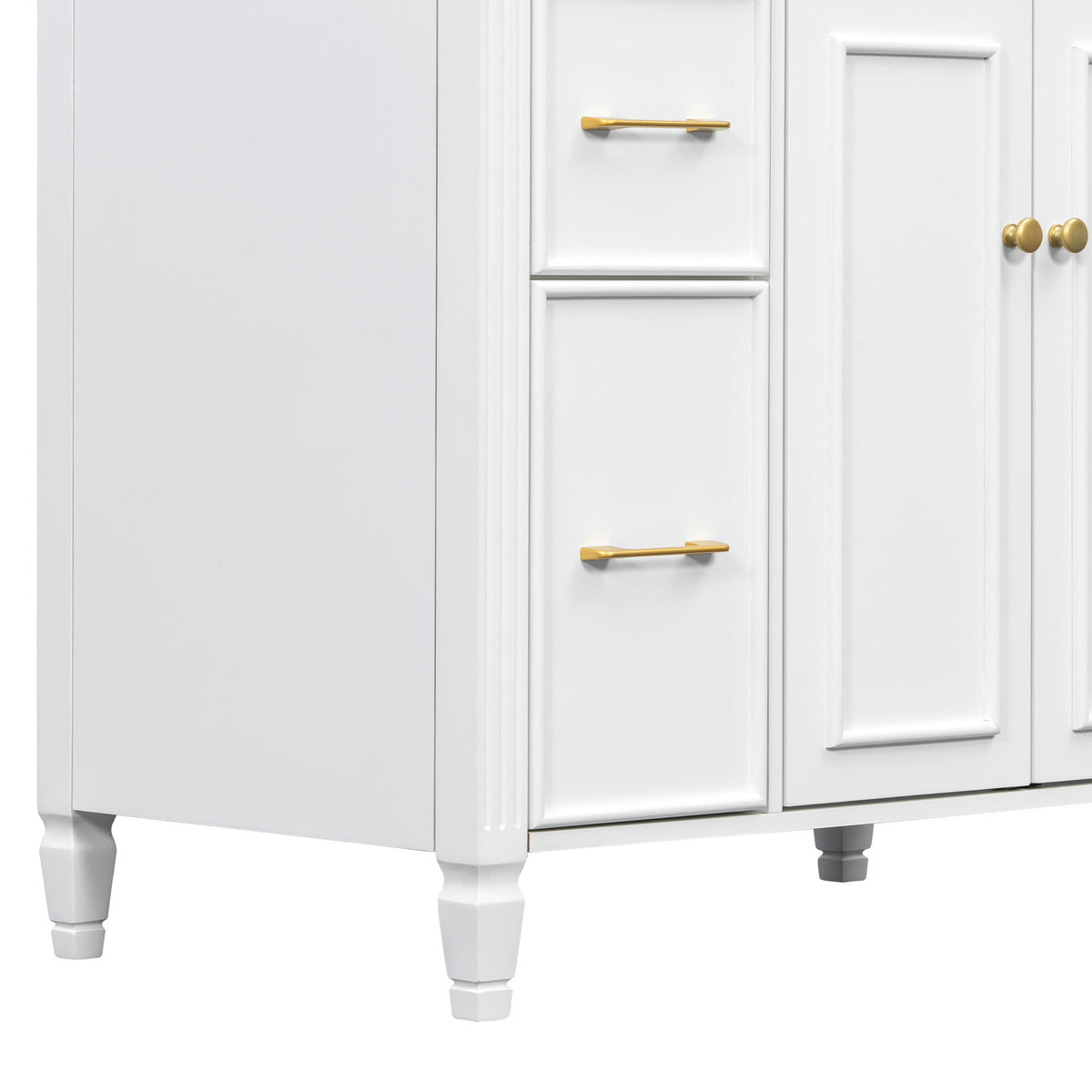 Freestanding Bathroom Vanity With Sink, Soft Close Door, Tip Out Drawer
