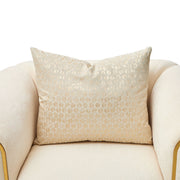 Sassani - Accent Chair - Crepe / Gold - R&R Furniture Gallery (Fountain Valley, CA)