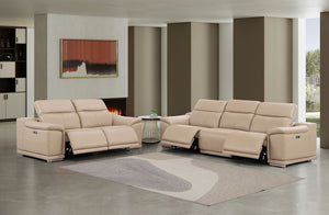 2679 - Genuine Leather Reclining Set (Sofa And Loveseat With 4 Power Recliners)