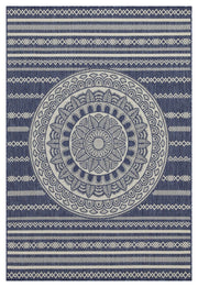 Sunshine - 5'3" X 7'3" Indoor, Outdoor Area Rug - Blue - Polypropylene - R&R Furniture Gallery (Fountain Valley, CA)