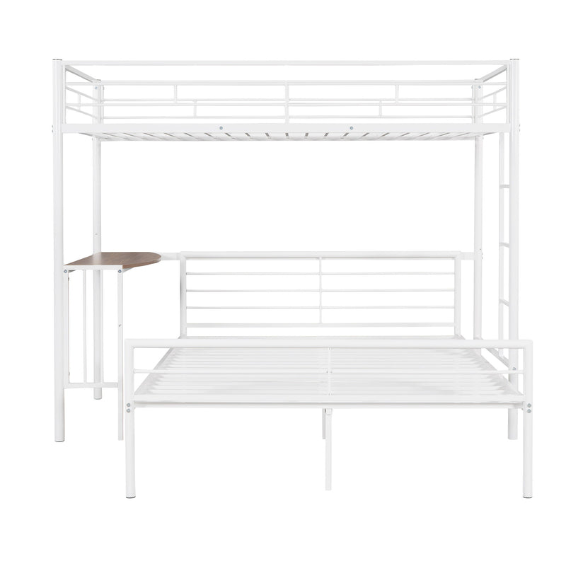 Bunk Bed With Desk, Ladder And Quality Slats For Bedroom - R&R Furniture Gallery (Fountain Valley, CA)