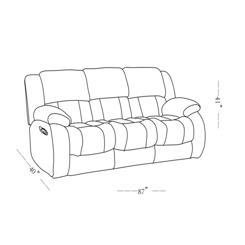 Stonic - Reclining Sofa Modern Design - R&R Furniture Gallery (Fountain Valley, CA)