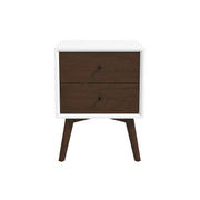 Caroline - Mid-Century Modern Style Night Stand 2 Drawer - R&R Furniture Gallery (Fountain Valley, CA)