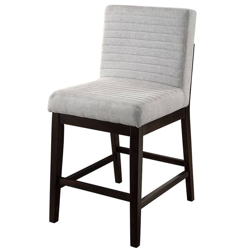 Edwyn - Counter Height Chair (Set of 2) - Gray Linen & Espresso - R&R Furniture Gallery (Fountain Valley, CA)