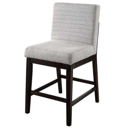 Edwyn - Counter Height Chair (Set of 2) - Gray Linen & Espresso - R&R Furniture Gallery (Fountain Valley, CA)