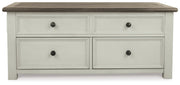 Bolanburg - Lift Top Cocktail Table - White / Brown / Beige - R&R Furniture Gallery (Fountain Valley, CA)