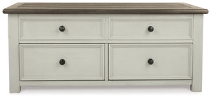 Bolanburg - Lift Top Cocktail Table - White / Brown / Beige - R&R Furniture Gallery (Fountain Valley, CA)
