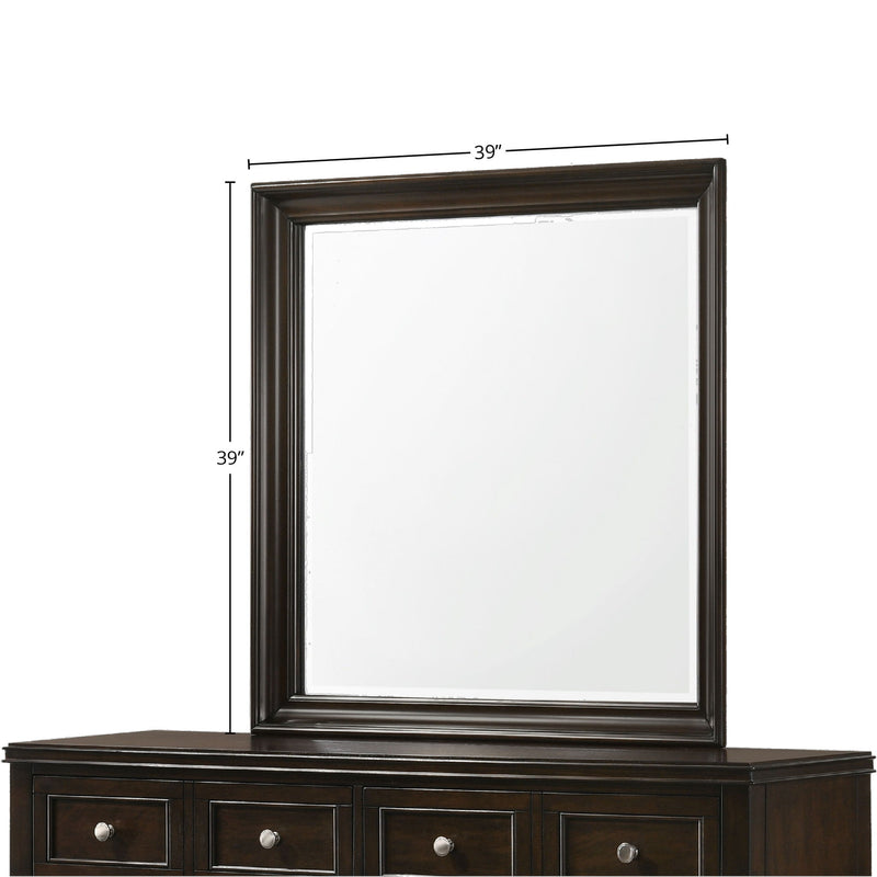 Merlot - Square Mirror - Mahogany - R&R Furniture Gallery (Fountain Valley, CA)
