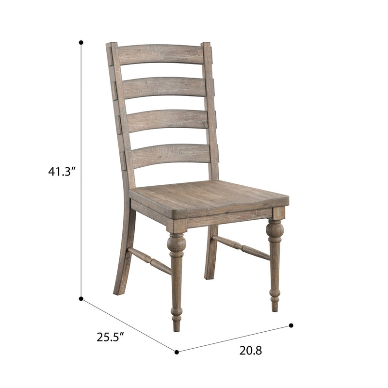 Ladderback Dining Chairs, (Set of 2) - Taupe - R&R Furniture Gallery (Fountain Valley, CA)