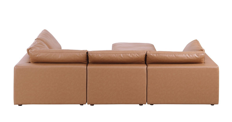 1100 - 5-Piece Right Arm Facing 3-Seat Sectional (Top-Grain Italian Leather)