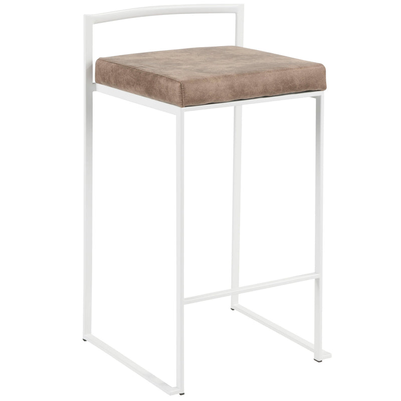 Lumi Source Fuji Simple Elegance contemporary stackable counter stool set with sleek design and modern finish