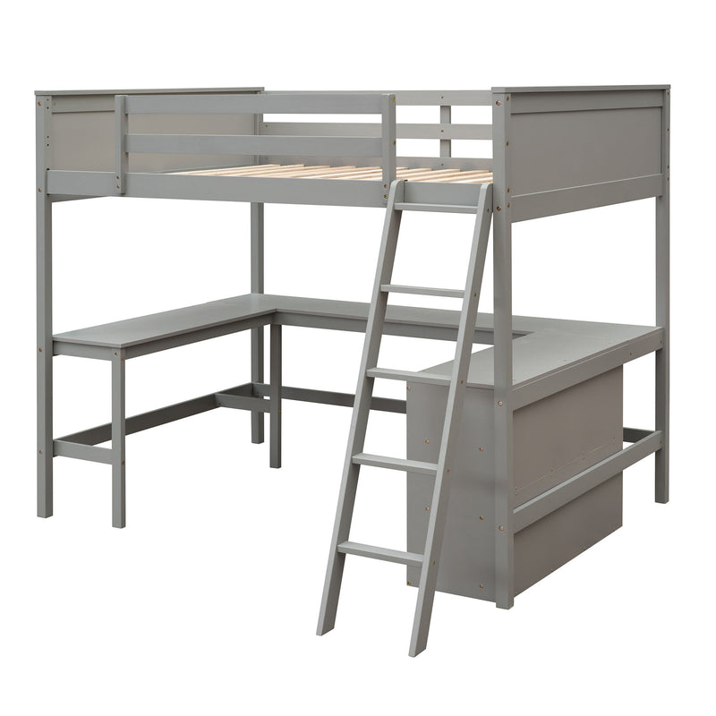 Loft Bed With Shelves With Desk - R&R Furniture Gallery (Fountain Valley, CA)