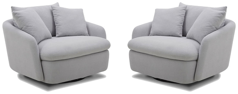 Boomer - Large Swivel Chair with 2 Pillows - R&R Furniture Gallery (Fountain Valley, CA)