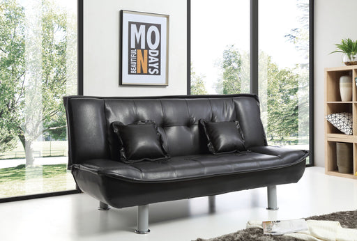 Glory Furniture Lionel sofa bed futon sofa in modern design, featuring a comfortable seating area and convertible sleeping surface.