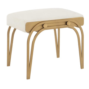 Accent Bench - Light Cream / Brushed Brass