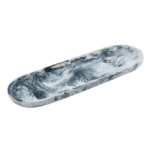 Mera - Resin Serving Platter - Black & White - R&R Furniture Gallery (Fountain Valley, CA)