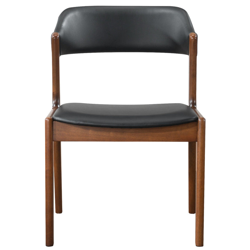Enzo - Dining Chair (Set of 2) - Black / Brown - R&R Furniture Gallery (Fountain Valley, CA)