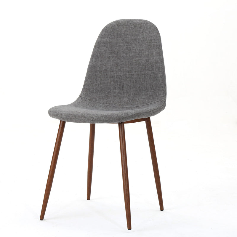 Modern Minimalist Fabric Dining Chair With Iron Legs - R&R Furniture Gallery (Fountain Valley, CA)