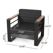 Giovanna - Club Chair Set With Aluminum Frame - R&R Furniture Gallery (Fountain Valley, CA)