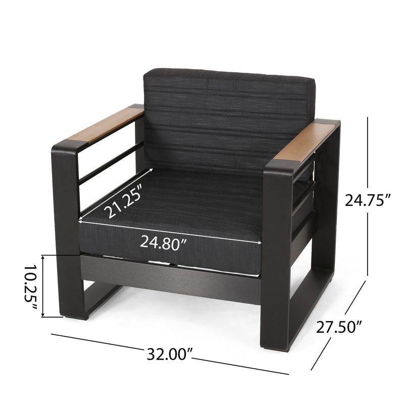 Giovanna - Club Chair Set With Aluminum Frame - R&R Furniture Gallery (Fountain Valley, CA)